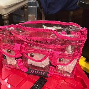 SHANY Hot Pink Clear Cosmetic Tote Bag